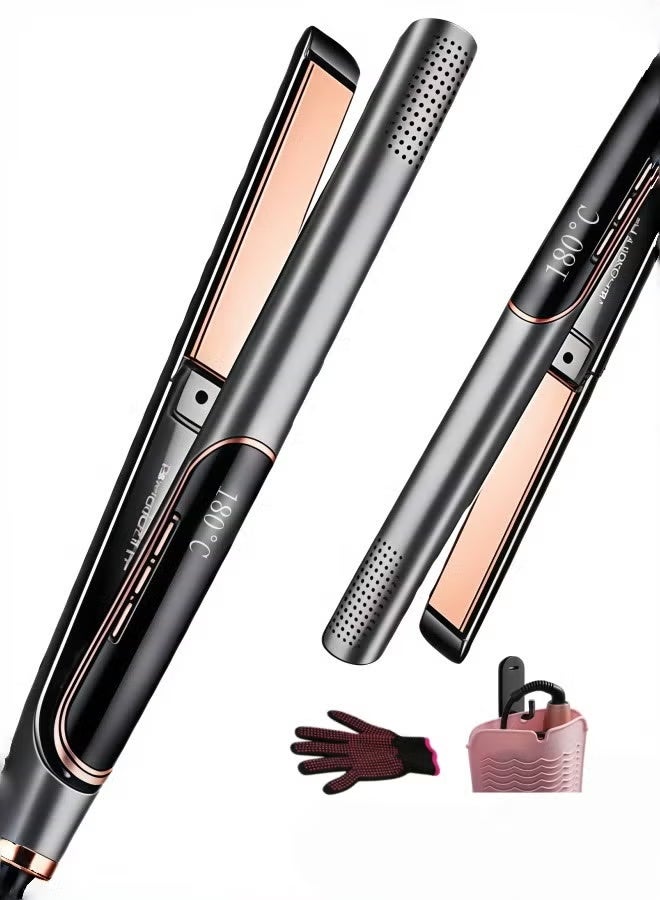 Bolivia's Hair Straightener and Curler 2 in 1 Ceramic Flat Iron - 4 Heat Settings and Heats Up to 230°C with a Heat-Resistant Silicone Pad and Gloves - Image 4